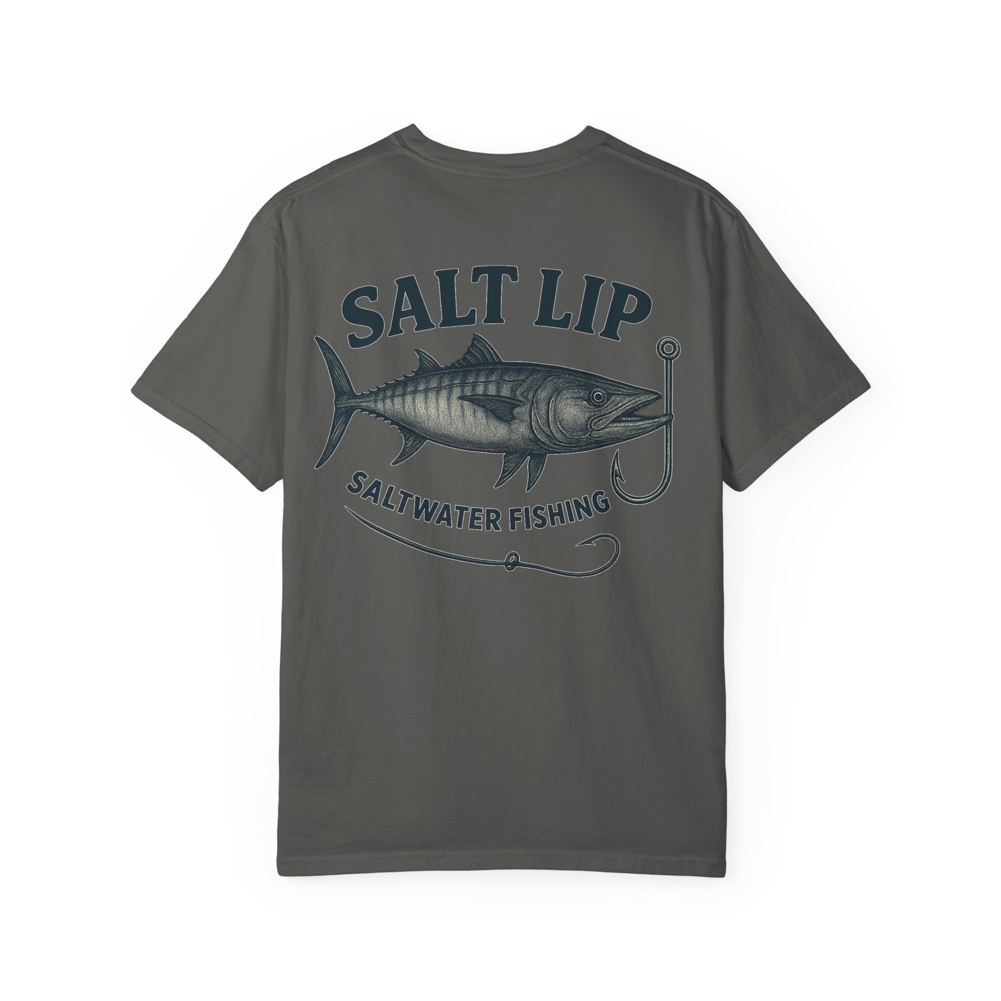 Salt Lip Fishing T-shirt - Unisex Garment-Dyed Tee, Outdoor Apparel, Fishing Gift, Casual Wear, Beach Trip Essential