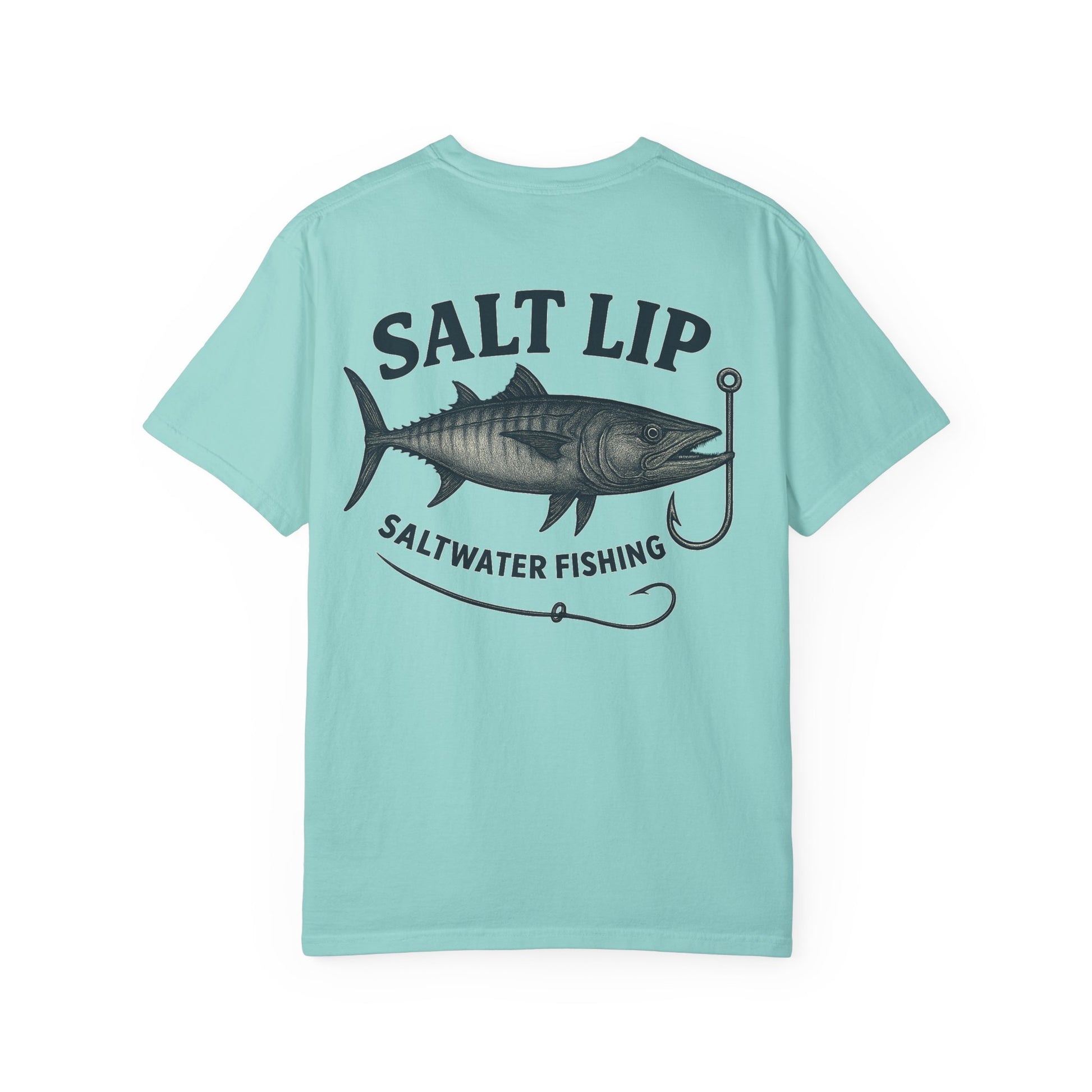 Salt Lip Fishing T-shirt - Unisex Garment-Dyed Tee, Outdoor Apparel, Fishing Gift, Casual Wear, Beach Trip Essential