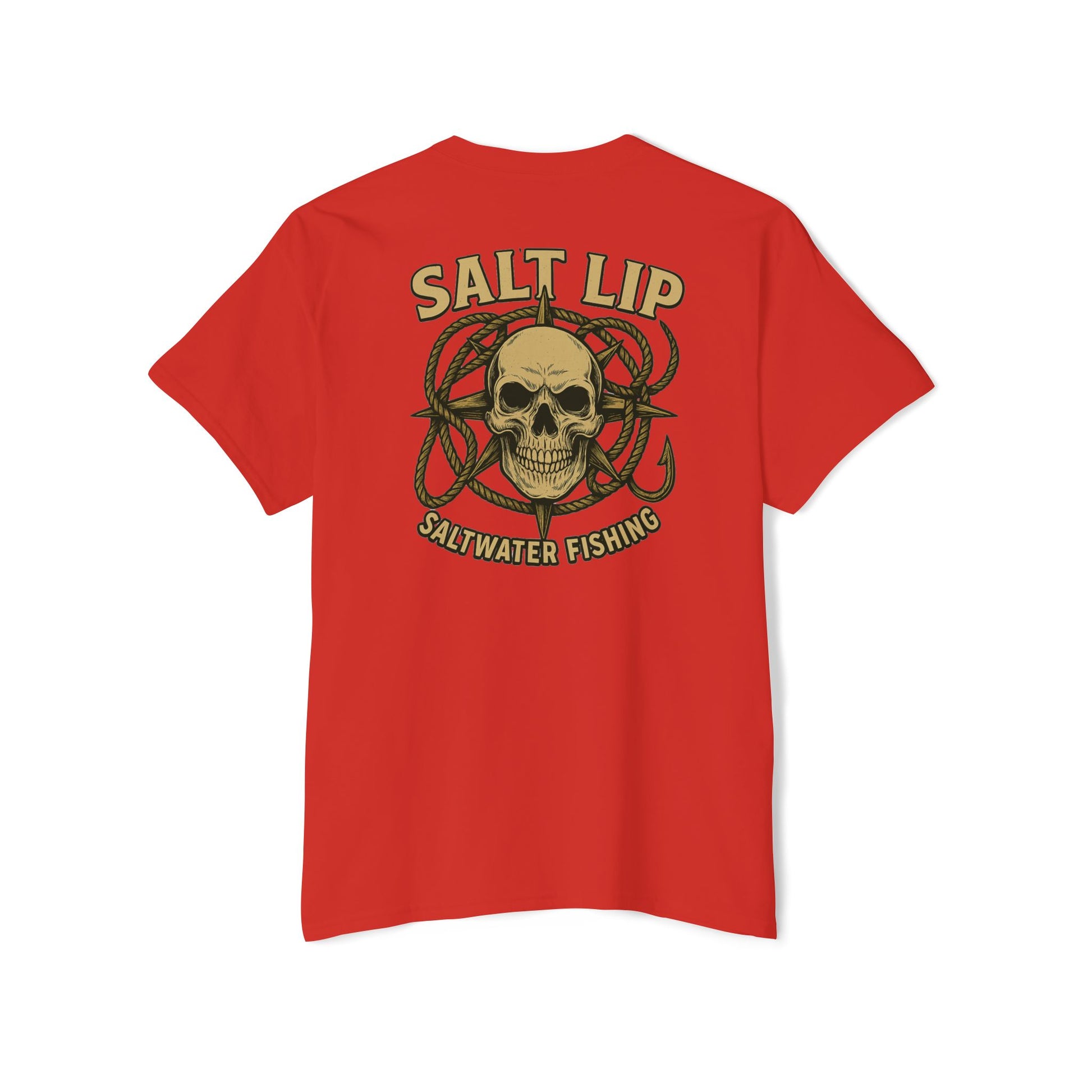 Salt Lip Fishing Pocket Tee - Unisex T-Shirt, Heavy Cotton Tee for Fishing Enthusiasts, Casual Wear, Gift for Outdoor Lovers, Summer Vibe