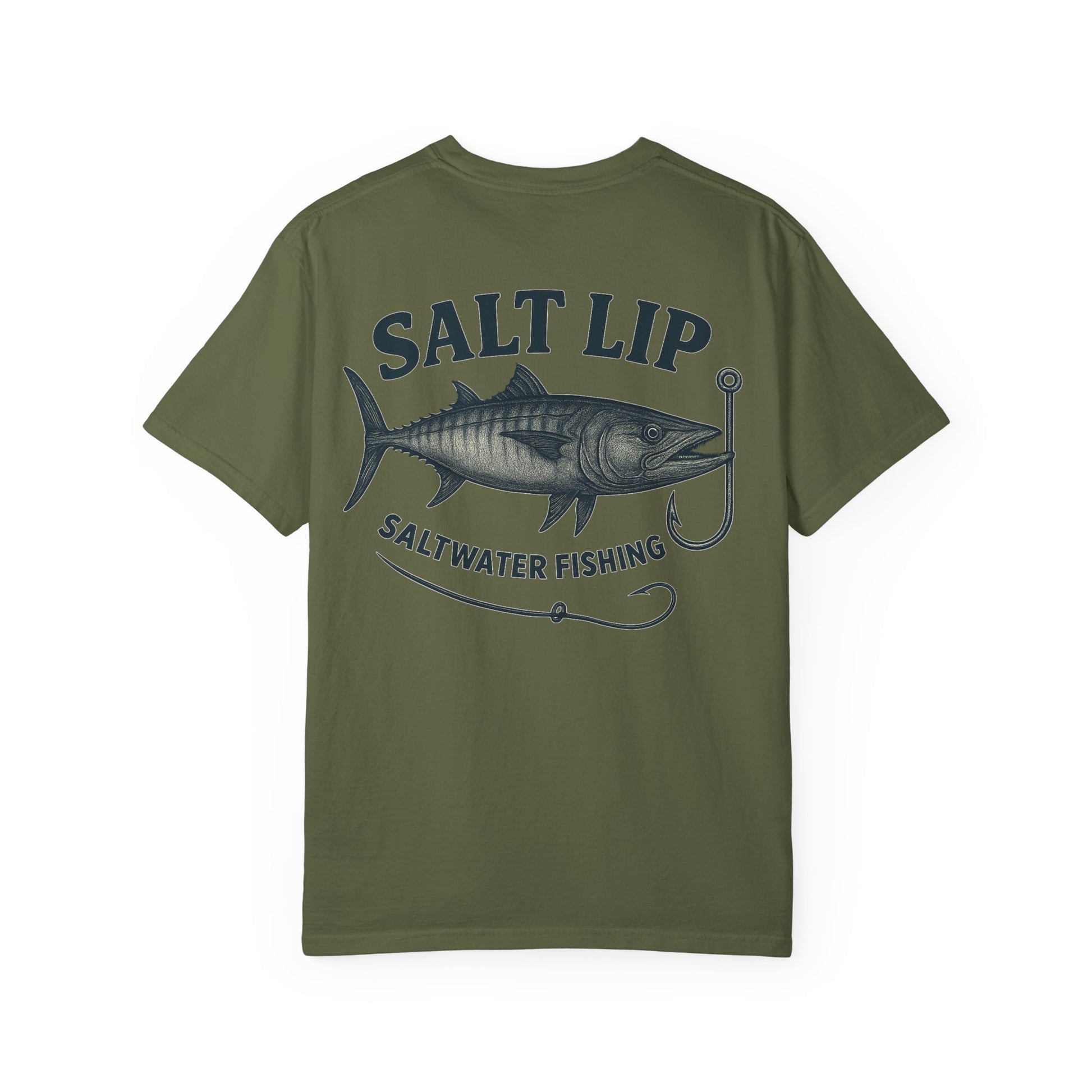 Salt Lip Fishing T-shirt - Unisex Garment-Dyed Tee, Outdoor Apparel, Fishing Gift, Casual Wear, Beach Trip Essential
