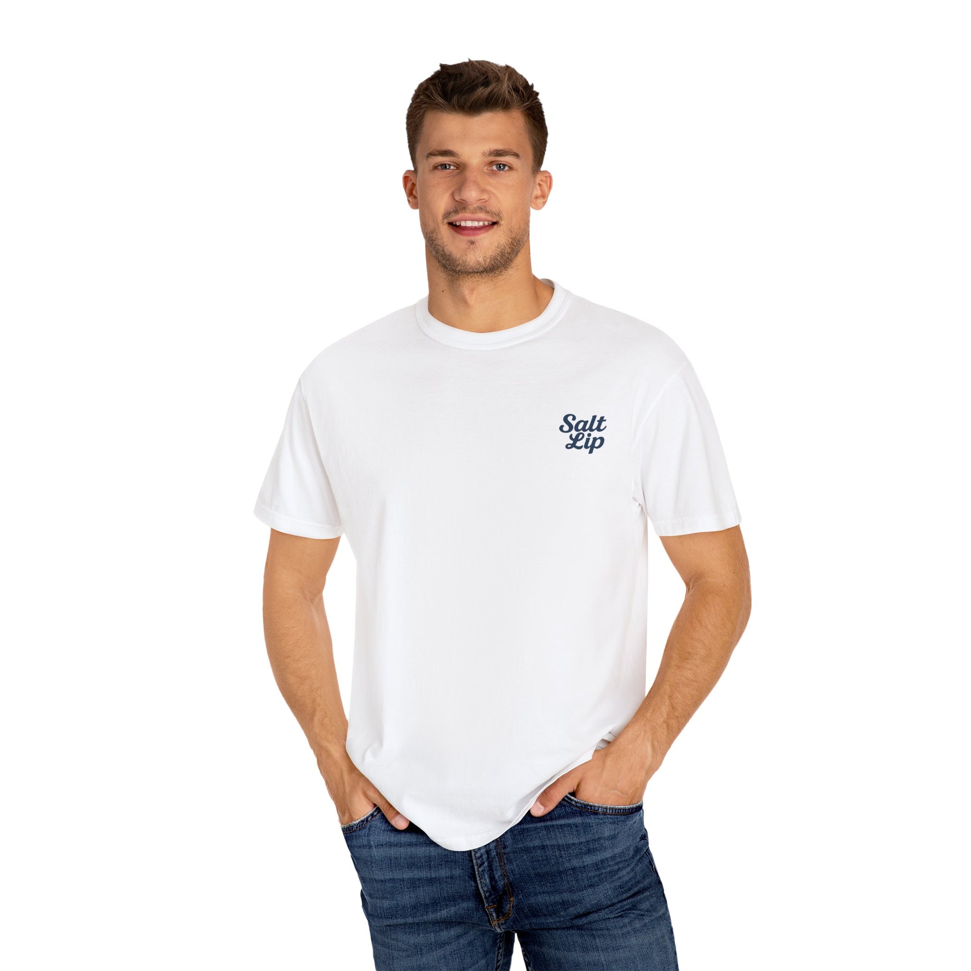 Salt Lip Fishing T-shirt - Unisex Garment-Dyed Tee, Outdoor Apparel, Fishing Gift, Casual Wear, Beach Trip Essential