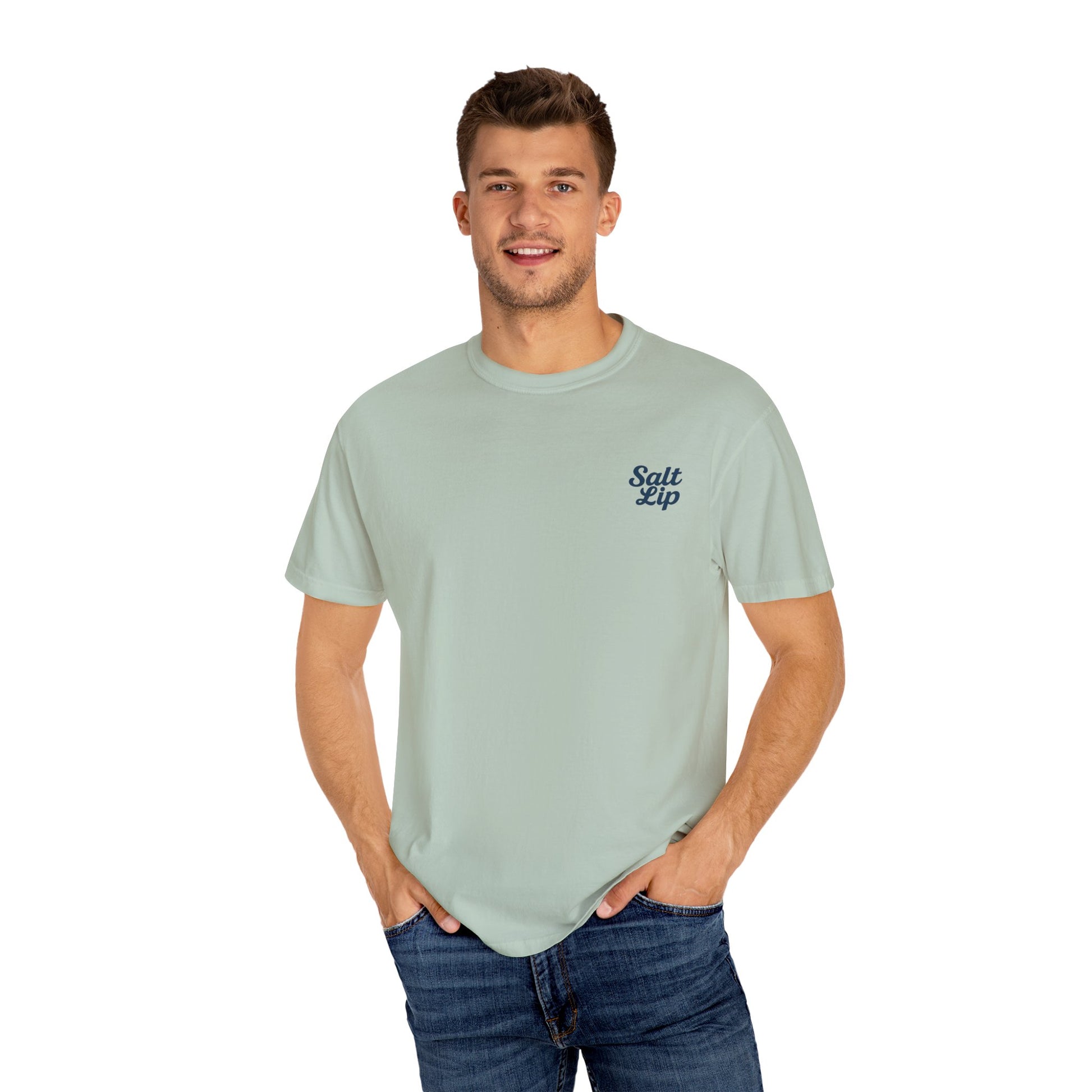 Salt Lip Fishing T-shirt - Unisex Garment-Dyed Tee, Outdoor Apparel, Fishing Gift, Casual Wear, Beach Trip Essential