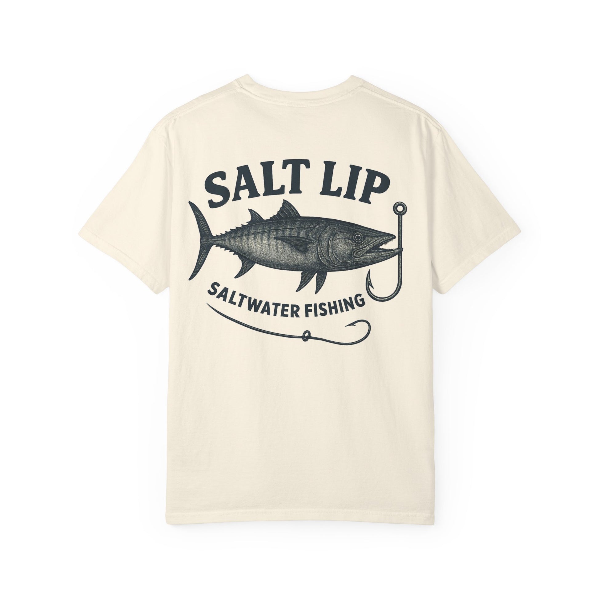 Salt Lip Fishing T-shirt - Unisex Garment-Dyed Tee, Outdoor Apparel, Fishing Gift, Casual Wear, Beach Trip Essential