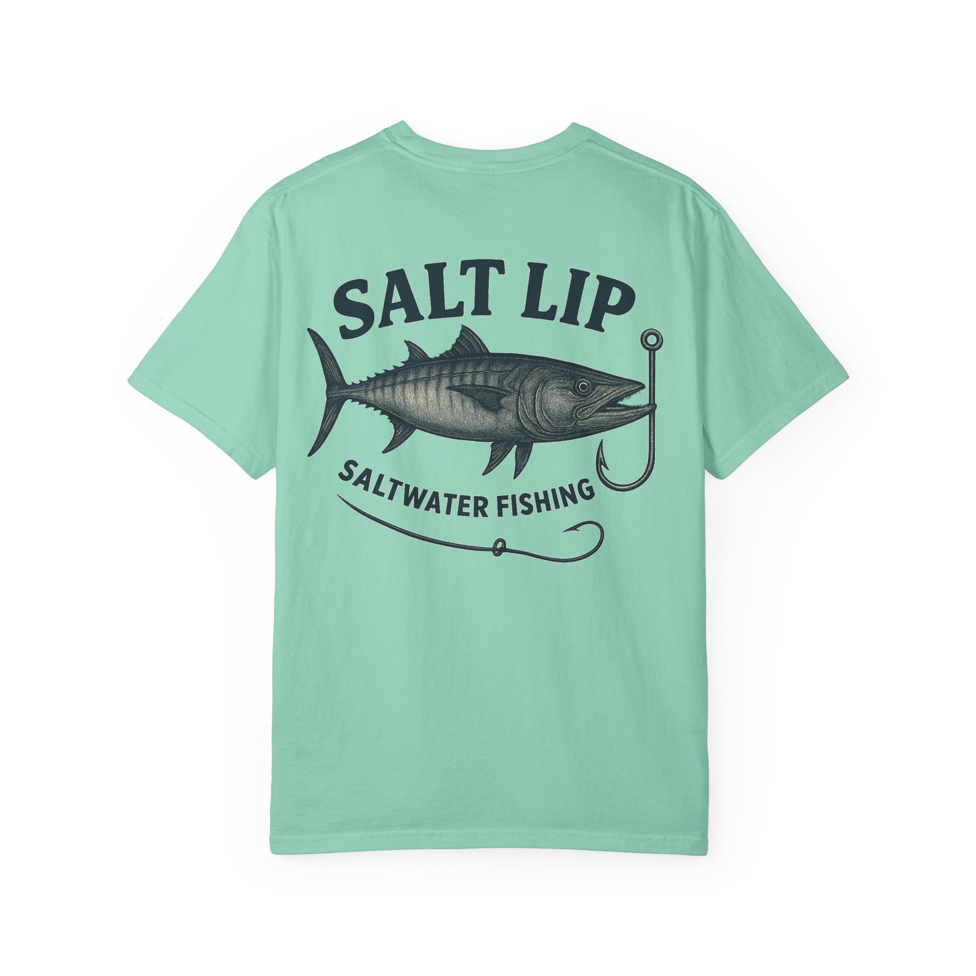 Salt Lip Fishing T-shirt - Unisex Garment-Dyed Tee, Outdoor Apparel, Fishing Gift, Casual Wear, Beach Trip Essential