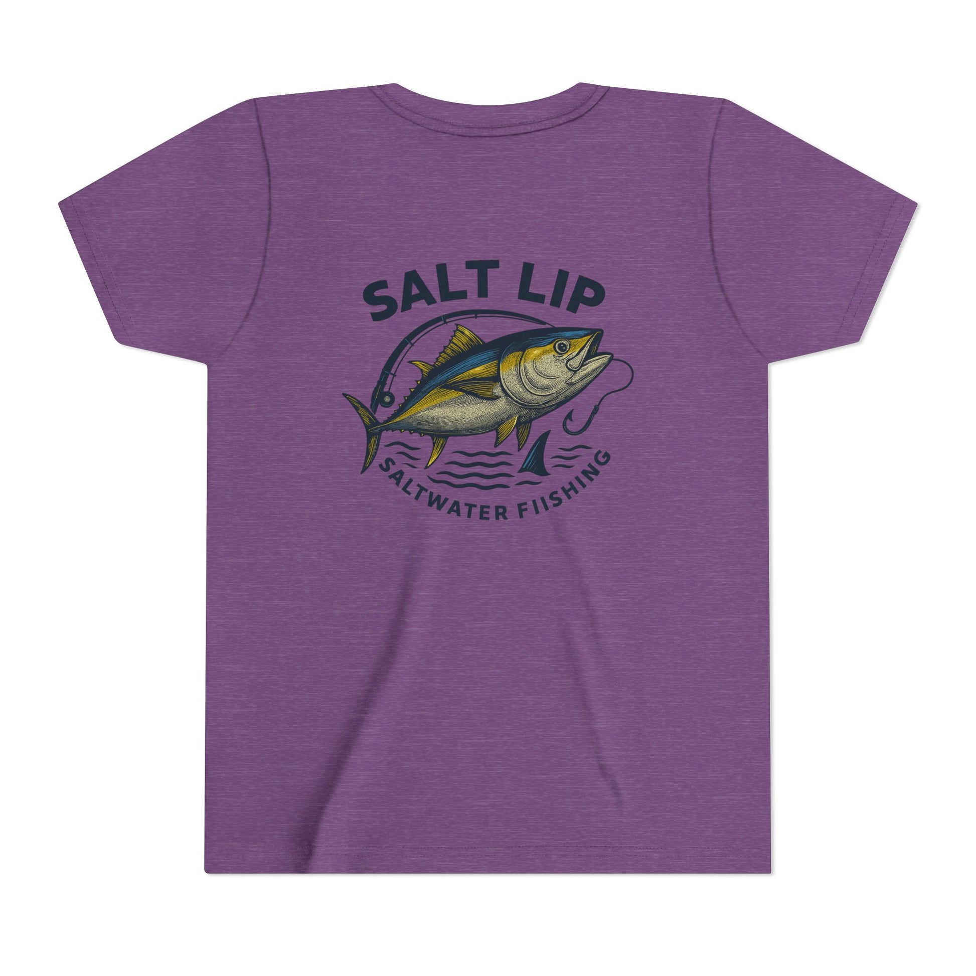 Salt Lip Youth Short Sleeve Tee - Perfect for Young Fishermen, Fishing Gifts, Casual Summer Wear, Outdoor Adventures, Saltwater Fishing Tee