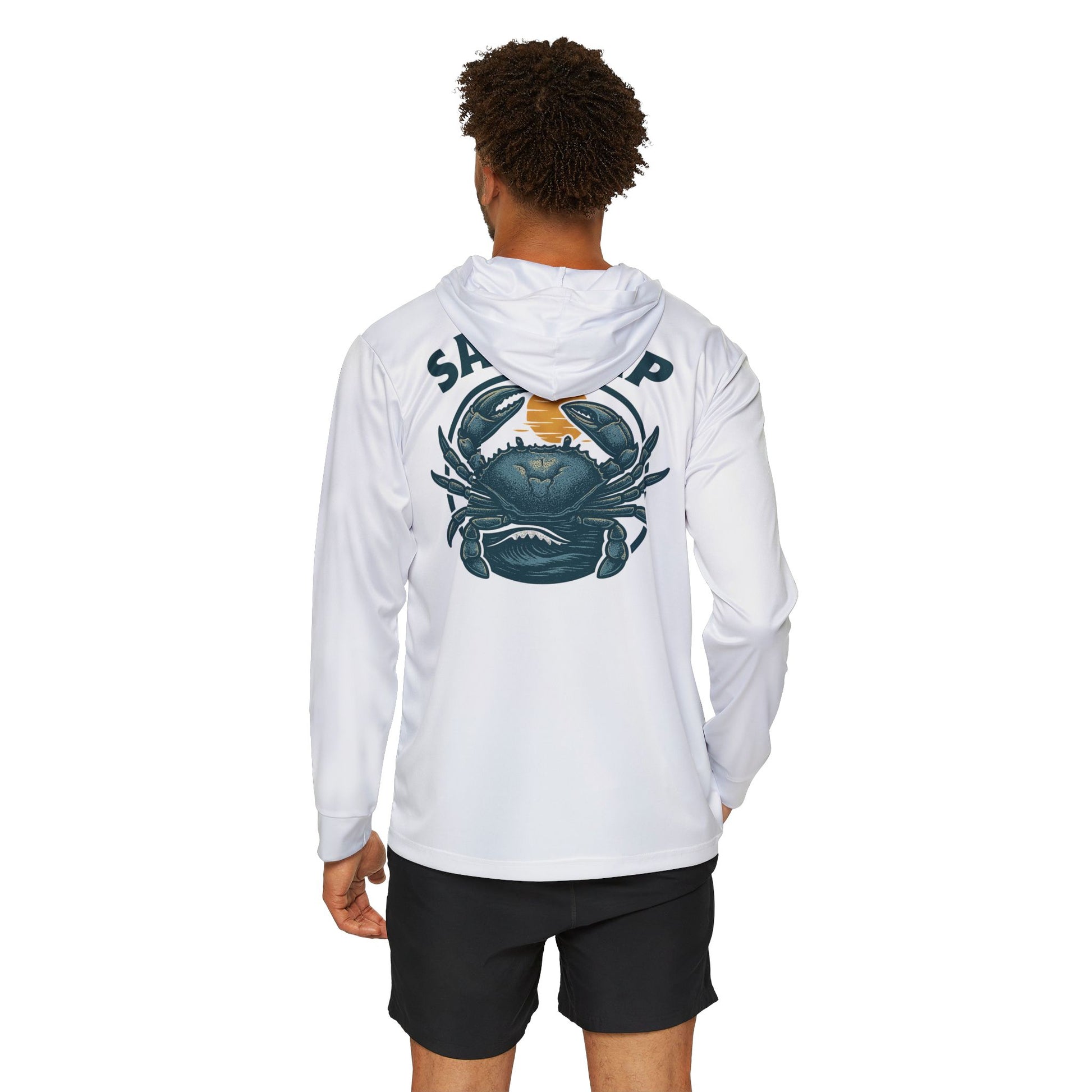 Men's Sports Warmup Hoodie with Nautical Design, Casual Athletic Hoodie, Fishing Hoodie, Outdoor Workout Gear, Gift for Sport Enthusiasts